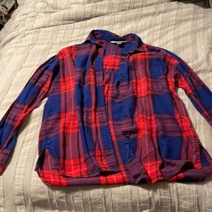 Old Navy Plaid Shirt (Red and Blue)